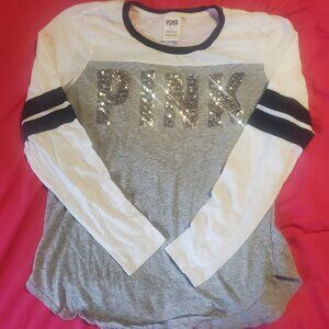Victoria's Secret PINK sequin long sleeve shirt